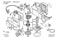 Bosch 0 603 283 142 PEX 125 A-1 Random orbital sander 230 V / GB Spare Parts PEX125A-1